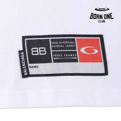 Balenciaga Basketball Long Sleeve Large Fit T-Shirt in Off White Camiseta