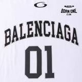 Balenciaga Basketball Long Sleeve Large Fit T-Shirt in Off White Camiseta