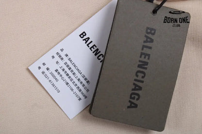 Balenciaga Beige Multilogo Hoodie Moletom Sweatshirts