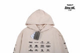 Balenciaga Beige Multilogo Hoodie Moletom Sweatshirts
