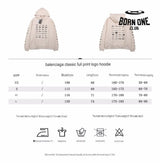 Balenciaga Beige Multilogo Hoodie Moletom Sweatshirts