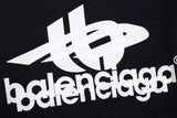 Balenciaga Black Graphic Hoodie Moletom Sweatshirts