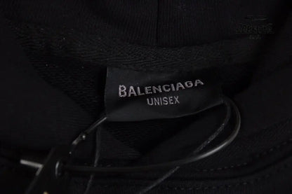 Balenciaga Black Graphic Hoodie Moletom Sweatshirts