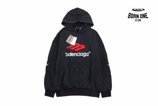 Balenciaga Black Hoodie Moletom Sweatshirts