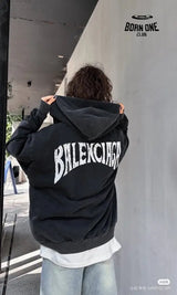 Balenciaga Black Hoodie Moletom Sweatshirts
