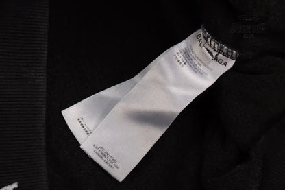 Balenciaga Black Hoodie with ’I Love’ Graphic Moletom Sweatshirts