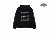 Balenciaga Black Multilogo Hoodie Moletom Sweatshirts