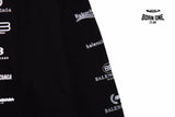 Balenciaga Black Multilogo Hoodie Moletom Sweatshirts