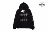 Balenciaga Black Multilogo Hoodie Moletom Sweatshirts