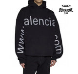 Balenciaga Black Oversized Hoodie Moletom Sweatshirts