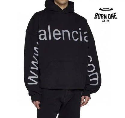 Balenciaga Black Oversized Hoodie Moletom Sweatshirts