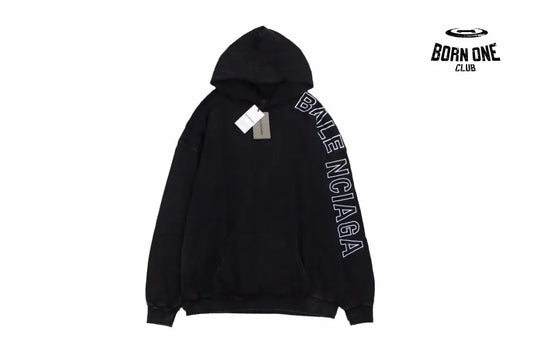 Balenciaga Black Oversized Hoodie Moletom Sweatshirts