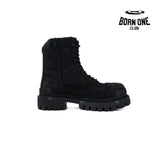 Balenciaga Boots Black Canvas Distressed Strike Boots Bota