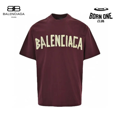 Balenciaga Burgundy Logo T-Shirt Camiseta T-shirt