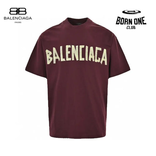 Balenciaga Burgundy Logo T-Shirt Camiseta T-shirt