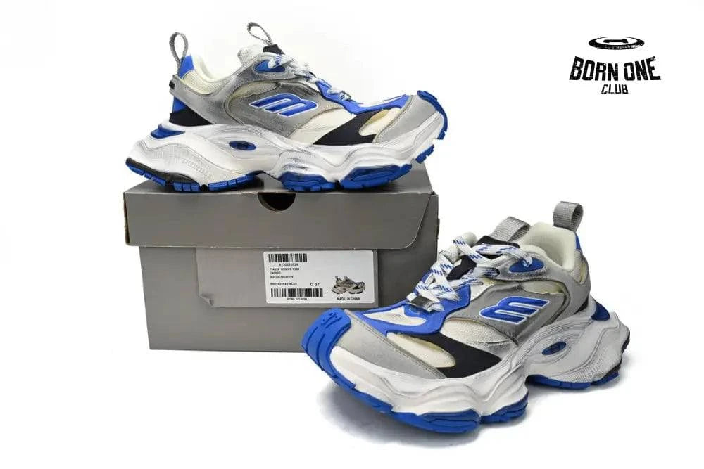 Balenciaga CARGO Sneaker Black White And Blue