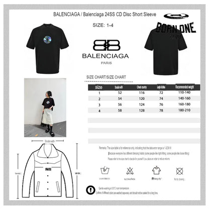 Balenciaga CD Graphic Black T-Shirt Camiseta T-shirt