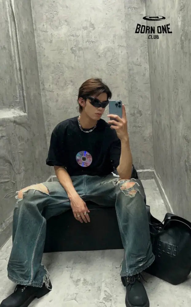 Balenciaga CD Graphic Black T-Shirt Camiseta T-shirt