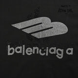 Balenciaga Crystal Logo T-Shirt in Black Camiseta T-shirt