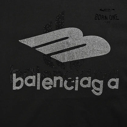 Balenciaga Crystal Logo T-Shirt in Black Camiseta T-shirt