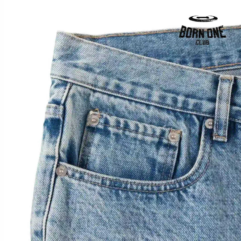 Balenciaga Cut-Up Baggy Pants In Blue Denim Calça Jeans