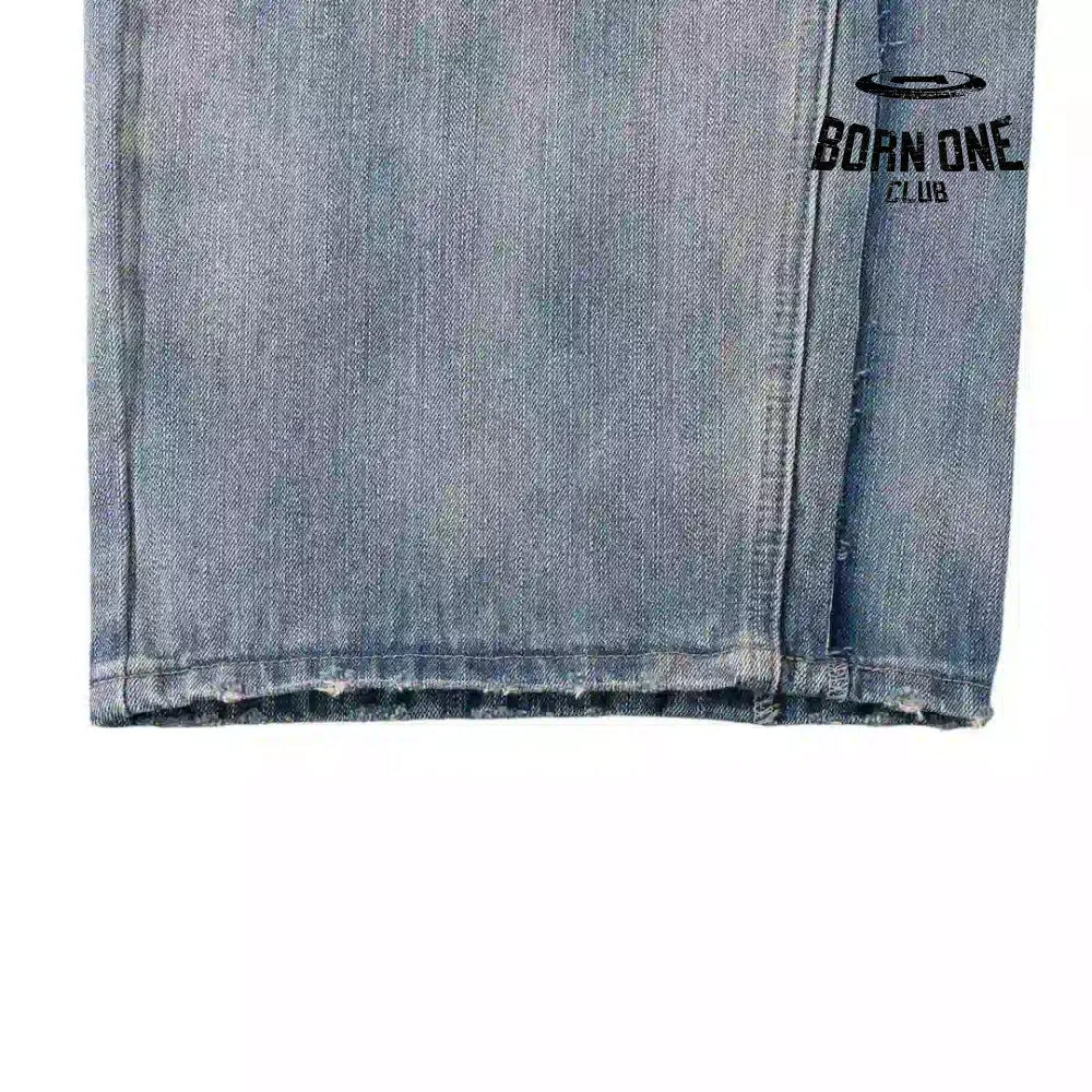 Balenciaga Cut-Up Baggy Pants In Blue Denim Calça Jeans