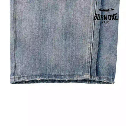 Balenciaga Cut-Up Baggy Pants In Blue Denim Calça Jeans