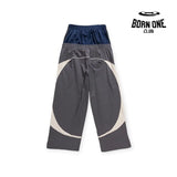Balenciaga Cut-Up Tracksuit Pants in Grey Calça