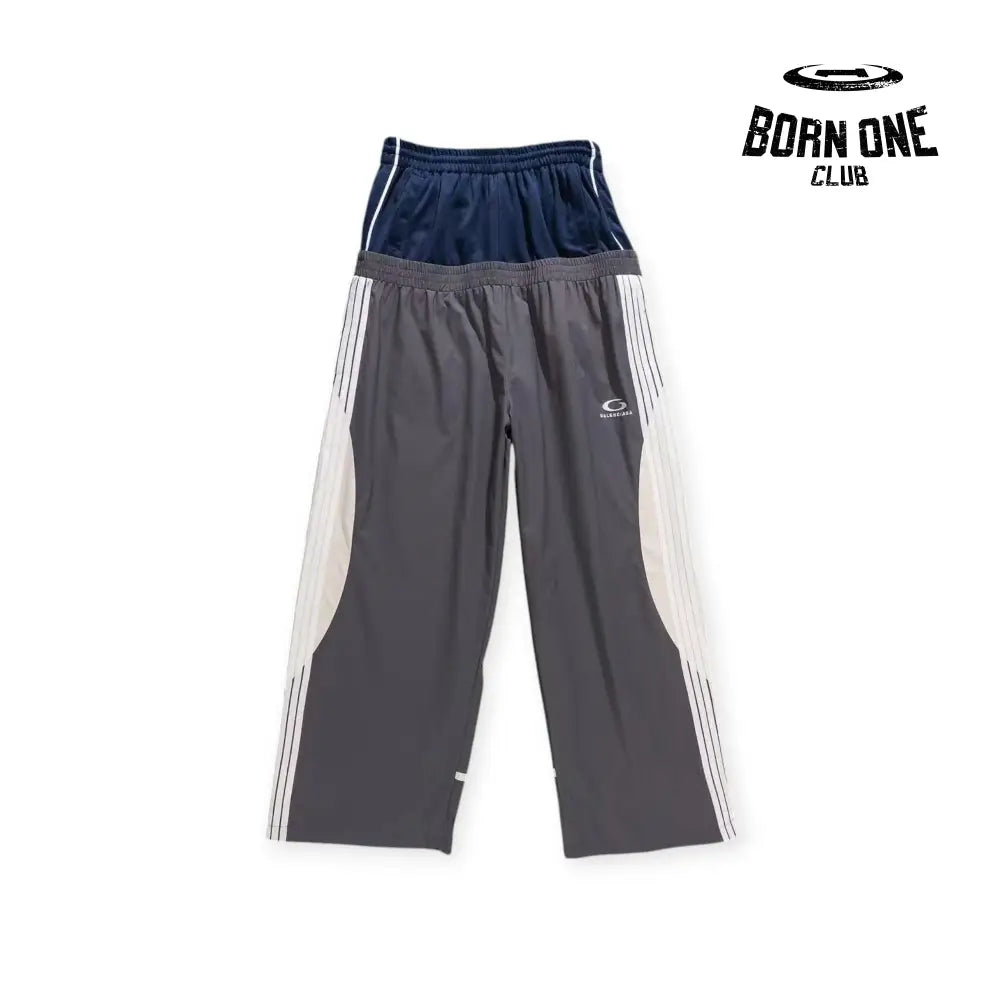 Balenciaga Cut-Up Tracksuit Pants in Grey Calça