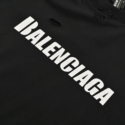 Balenciaga Distressed Logo T-Shirt Camiseta T-shirt