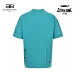 Balenciaga Distressed Logo T-Shirt Camiseta T-shirt