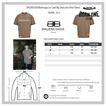 Balenciaga Distressed Logo T-Shirt Camiseta T-shirt