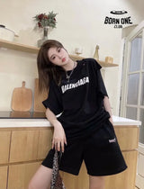 Balenciaga Distressed Logo T-Shirt Camiseta T-shirt