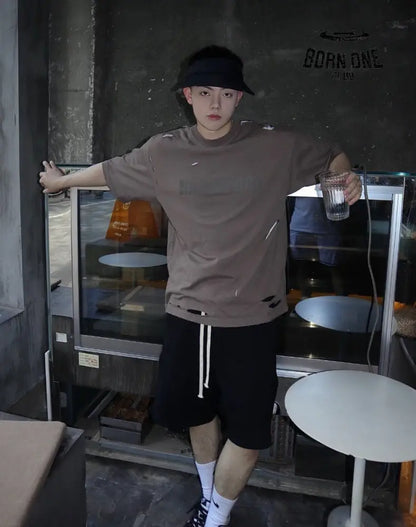 Balenciaga Distressed Logo T-Shirt Camiseta T-shirt
