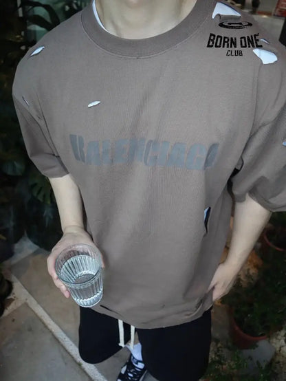 Balenciaga Distressed Logo T-Shirt Camiseta T-shirt