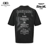 Balenciaga Distressed Logo T-Shirt in Black Camiseta T-shirt
