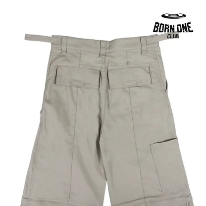 Balenciaga Flared Cargo Pants in Beige Calça