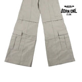 Balenciaga Flared Cargo Pants in Beige Calça