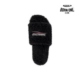 Balenciaga Furry Slide Black