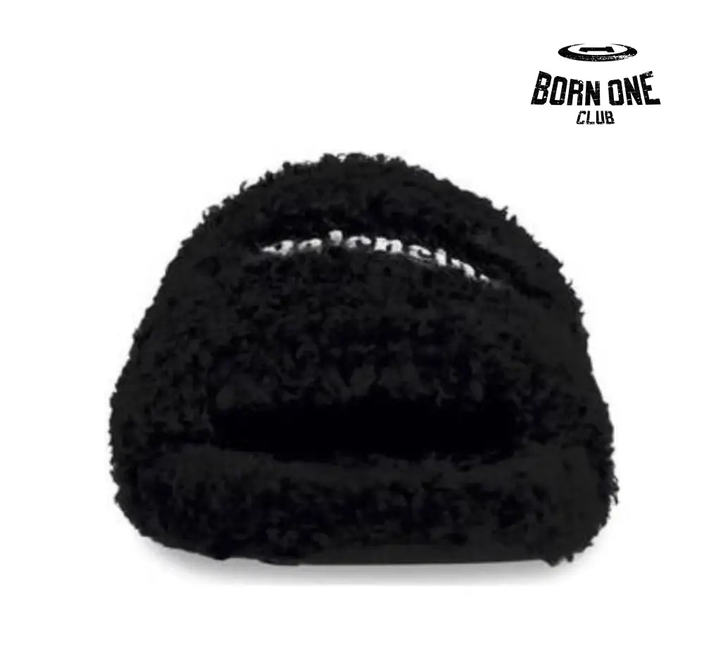 Balenciaga Furry Slide Black