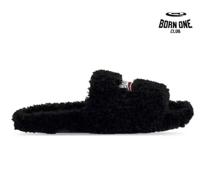 Balenciaga Furry Slide Black