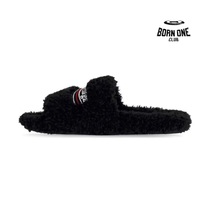 Balenciaga Furry Slide Black
