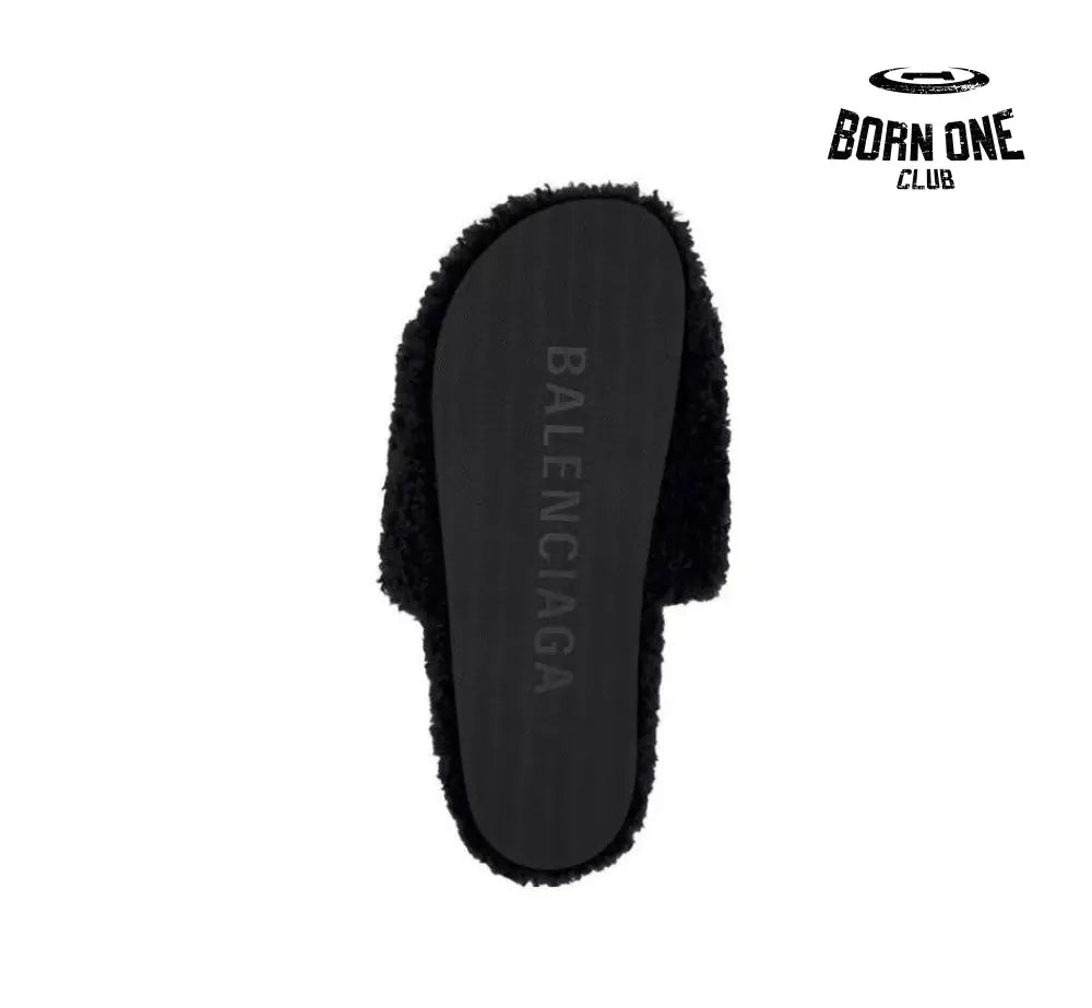 Balenciaga Furry Slide Black