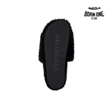 Balenciaga Furry Slide Black