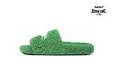 Balenciaga Furry Slide Green