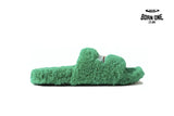 Balenciaga Furry Slide Green
