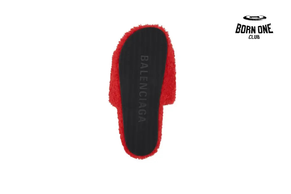 Balenciaga Furry Slide Red White