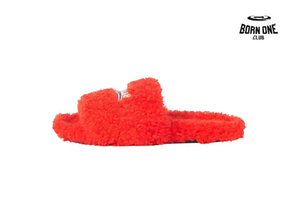 Balenciaga Furry Slide Red White