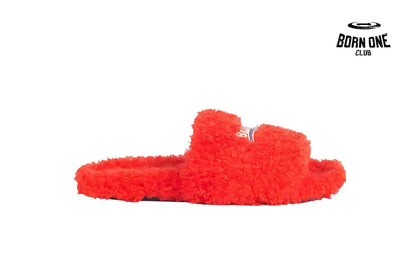 Balenciaga Furry Slide Red White
