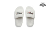 Balenciaga Furry Slide White